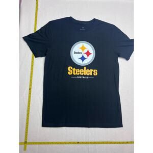 NFL Steelers T-Shirt Fanatics Short Sleeve Black Size Medium Pittsburgh PA